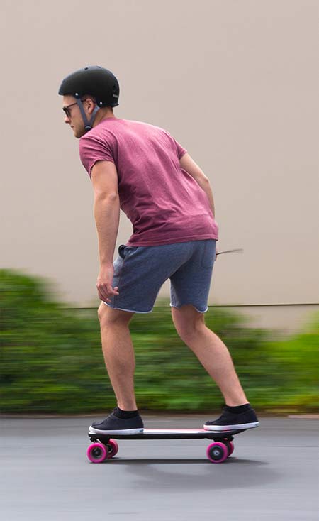 Miles Electric Skateboard Rider